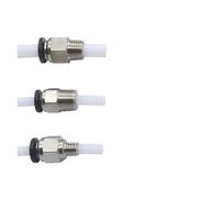 Conectores neumáticos for piezas de impresoras 3D, acoplador de unión rápida de 1,75/3mm, accesorios de tubo Pc4 M6 M10, tubo de PTFE de 2/4mm, 2 uds.(Black,PC4-M6)