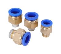 Conectores neumáticos PC PC4/6-M6/M8/M10/M12, rosca métrica macho, conector rápido de latón, for manguera de aire y plomería.(PC 4mm-M10x1)