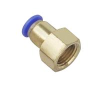 Conectores neumáticos PCF OD 4MM 6MM 8MM 10MM 12MM Rosca 1/8'' 1/4'' 3/8'' 1/2'' Conectores de aire Conectores hembra rectos de un toque(PCF10-04)