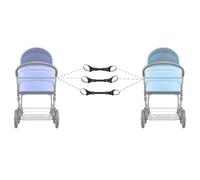 Conectores para cochecito gemelar: kit manual de metal, pieza de actividad para correr, alimentación para el hogar familiar | Solución de viaje para la universidad, oficina, estudio, cafetería