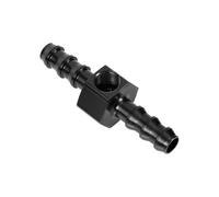 Conectores para Manómetro Combustible 5/16, Conectores Manómetro Presión Combustible en Línea Aluminio Primera Calidad Adaptador Manómetro Presión Combustible 5/16(Negro)