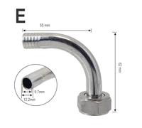 Conectores rápidos de 1/2" BSP 304 de acero inoxidable de grado alimenticio con junta tórica for bomba de tubería de elaboración casera(E)