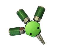 Conectores rápidos de 3 vías para compresor de aire, colector de manguera, acoplador, divisores de colector, conectores para trabajo industrial, montaje neumático
