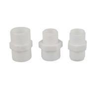 Conectores rápidos de rosca macho doble, accesorios de tubería de suministro de agua POM de 1/2 ", 3/4", 1/2 "a 3/4", con rosca exterior doble, color blanco, 5 uds.(1I2-1I2 Male Thread)
