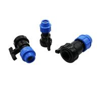 Conectores rápidos for tubería de PE DN20/25/32 mm, rosca macho/hembra de 1/2", 3/4" y 1". Divisores for manguera de riego: tes, tramos rectos, válvulas y tapones.(F-Thread Valve DN20mm)