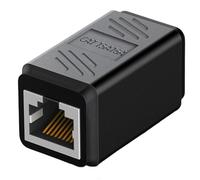 Conectores RJ45 - Acoplador en línea negro hembra a hembra, de red Cat6 Cat5e UTP, adaptador Ethernet de alta velocidad duradero, transmisión de datos confiable | Instalación sencilla pe
