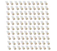 Conectores RJ45, conector cristalino de red | Crystal Network RJ45 Crimp Herramienta | Adaptador Ethernet plugs jack, 100pack para oficinas corporativas, conectividad al aire libre