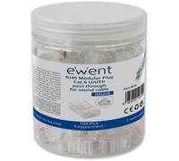 Conectores RJ45 Ewent IM1205 Modulares Pass-Through Cat.6 U/UTP Transparentes (Pack-100)