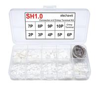 Conectores SH1.0 y kit de terminales de crimpado compatibles con conectores JST SH, conectores de 1,0 mm de paso para controlador de vuelo I2C Qwiic Stemma QT F405 H7