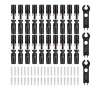 Conectores solares de 40 piezas/20 Pares con 3 Llaves, Conectores de Cable for Panel Solar Impermeables IP67, Macho/Hembra (10 AWG)