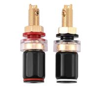 Conectores terminales de cable de altavoz de cobre de 2 piezas, poste de enlace hembra para el conector del amplificador de altavoz de 4 mm tipo banana