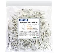 Conectores termorretráctiles, 200 piezas transparentes de 26 a 24 AWG, aislados, impermeables, eléctricos, termorretráctiles, terminales de crimpado de alambre marino automotriz, empalmes a tope para barco, coche
