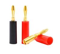 Conectores Tipo Banana, 12 pares/24 Piezas, Doble Tornillo Cerrado, Conectores Tipo Banana chapados en Oro de 24 Quilates for Altavoz