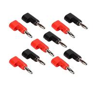 Conectores tipo banana apilables, conectores sin soldadura tipo tornillo abierto.Terminales de latón ABS de 4 mm para uso electrónico, automotriz y de vehículos recreativos, 10