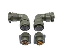 Conectores YD28 4pin 3P+E YD28K15T Conector de servomotor de enchufe y enchufe protector de metal 1 pieza(Black-4 pin)