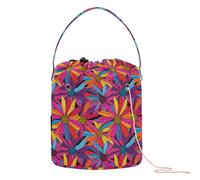 Coneflower Genesis - Bolsa de ganchillo colorida para ganchillo portátil para ganchillo, viaje