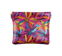 Coneflower Genesis - Cartera de piel sintética para monedas pequeñas, impermeable, para mujer, monedero para carro