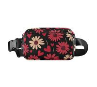 Coneflower - Riñonera para mujer, hombre, adolescente, impermeable, con correa ajustable, para ciclismo, senderismo, gimnasio, Coneflower Ethnic Art - Dibujos animados de San Valentín, 1 size