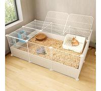 Conejera de alambre de metal para interiores, jaula para animales pequeños y recinto para mascotas para gatos y mascotas pequeñas, amplia zona de ejercicio para uso en interiores