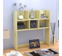 Conejera de escritorio de madera blanca de 2 niveles para dormitorio universitario, estantería de escritorio y biblioteca, solución de almacenamiento de escritorio de 120 cm