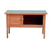 Conejera de Exterior | Jaula para cobayas de una Sola Planta | Hogar de Madera para Animales pequeños con Malla Frontal | Grande - 136 x 50 x 70 cm