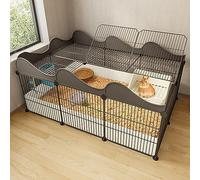 Conejera de interior para animales pequeños, jaula de alambre de metal resistente para 1-2 conejos o gatos, amplia zona de ejercicio para el hogar