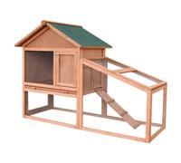 Conejera De Madera para Conejos, Gallinero para Cobayas con Parque De Juegos De Metal, Jaula Grande para Aves De Corral, Conejitos, Pollos, Patos Y Animales Pequeños