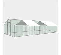 Conejera De Metal para Conejos, Gallinero con Tela Resistente Al Agua Y Cerradura De Interruptor, Jaula para Aves De Corral para Granja De Patio Al Aire Libre(800 * 300 * 200cm)