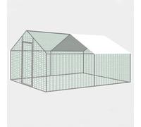 Conejera De Metal para Conejos, Gallinero con Tela Resistente Al Agua Y Cerradura De Interruptor, Jaula para Aves De Corral para Granja De Patio Al Aire Libre(400 * 300 * 200cm)