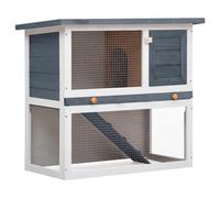 Conejera exterior 1 puerta 90 x 45 x 80 cm, color gris madera 02_0000586