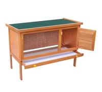 Conejera exterior recinto para animales pequeños 90 x 45 x 65,5 cm 1 nivel madera 02_0000617