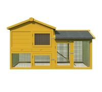 Conejera Grande De 2 Pisos, Jaula para Conejos De Madera con Puertas con Cerradura, Bandeja Sin Fugas Y Techo Impermeable, Jaula para Aves De Corral para Exteriores