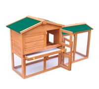 Conejera grande exterior 140 x 46 x 85 cm para mascotas pequeñas madera 02_0000622
