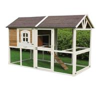Conejera Grande para Conejos, Jaula para Conejos Al Aire Libre con Techo Impermeable Y Bandeja Extraíble, Casa De Madera para Animales Pequeños para Jardín Y Patio
