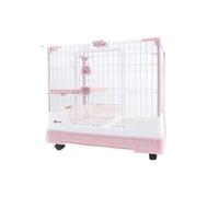 Conejera Jaula de Lujo for Conejos con cajón: Limpieza automática residuos, Perfecta for conejitos