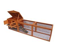 Conejera, Jaula De Madera para Conejos con Techo Impermeable Y Bandeja Extraíble, Casa para Mascotas para Pollos, Cobayas, Aves De Corral