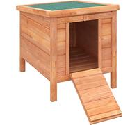 Conejera Madera de Exterior Jaula para Conejo Cobaya Casa para Animal Pequeño 51x42x43cm Caseta Woody (Caseta)