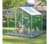 Conejera para exteriores para fiestas de invierno, 2 x 2 x 2 m, con candado de seguridad y aviario para conejos, patos y otros animales pequeños al aire libre