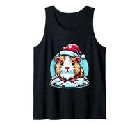 Conejillo De Indias Con Gorro De Navidad Camiseta sin Mangas