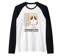 Conejillo de Indias es mi Espíritu Animal Kawaii Cartoon Conejillos de Indias Camiseta Manga Raglan