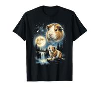 Conejillo de Indias Howling to The Moon Meme Funny 90's Guinea Pig Camiseta