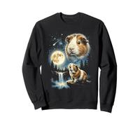 Conejillo de Indias Howling to The Moon Meme Funny 90's Guinea Pig Sudadera