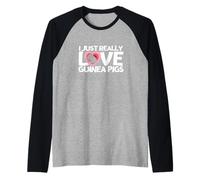 Conejillo de Indias I Just Really Love Guinea Pigs Camiseta Manga Raglan