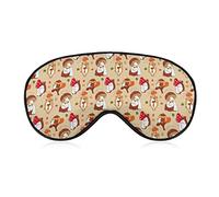 Conejillo de Indias setas hoja ponderada antifaz para dormir con los ojos vendados correas ajustables para la cabeza cubierta para los ojos