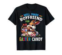 Conejito comiendo chocolate cambiará a su novio por dulces de Pascua Camiseta