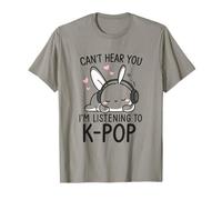 Conejito con Auriculares Modo K-Pop Estilo Anime Camiseta