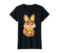 Conejito Conejo Pascua Di Camiseta gráfica económica, Mujer, Negro, L