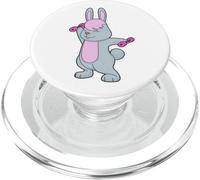 Conejito Culturista Mancuernas Culturismo PopSockets PopGrip para MagSafe