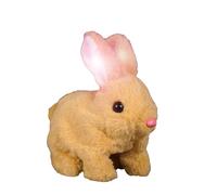 Conejito de juguete - Conejo electrónico simulado, peluche interactivo, animal robótico saltando, nariz que salta y se mueve, orejas que se mueven, material suave | Juega de forma divertida