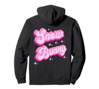 Conejito de Nieve con estética Rosa Intenso, Amante del esquí, Winter Wonderland Sudadera con Capucha